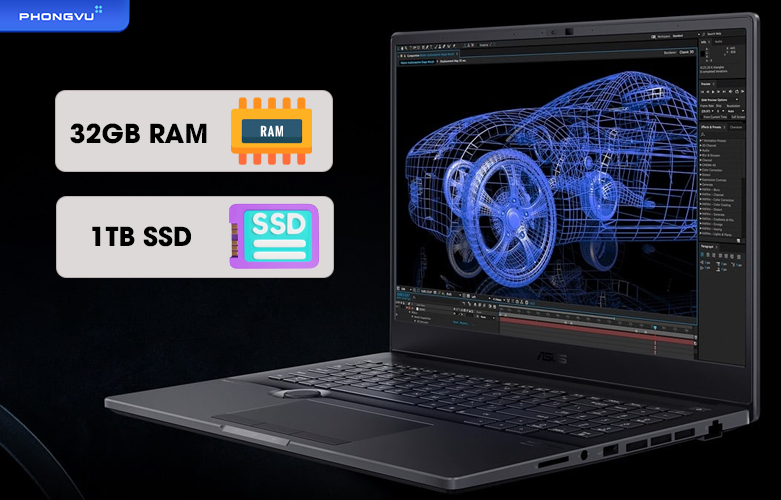 Laptop ASUS ProArt W7600Z3A - L2048 |Bộ nhớ