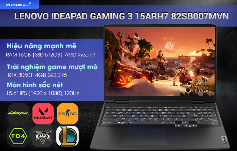 Laptop Lenovo IdeaPad Gaming 3 15ARH7 82SB007MVN
