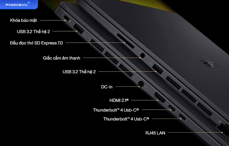 Laptop ASUS ProArt W7600Z3A - L2048 | Kết nối