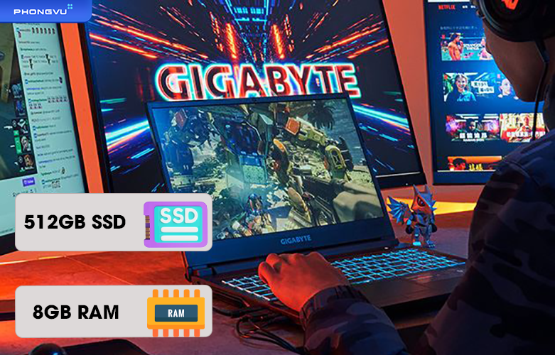 Laptop GIGABYTE G5 KE 52VN263SH | Bộ nhớ