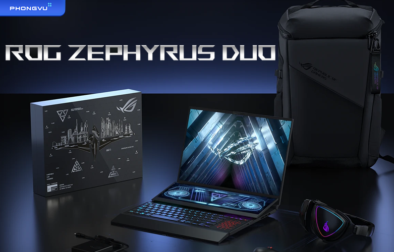 ASUS ROG Zephyrus Duo GX650RX-LO156W là dòng laptop gaming cao cấp được trang bị 2 màn hình hiện đại