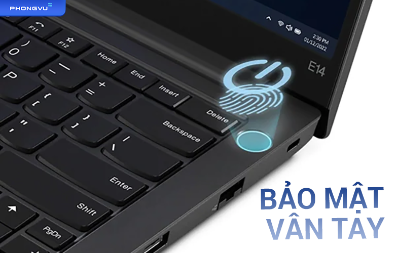 Laptop Lenovo ThinkPad E14 Gen 4 21E300DMVA | Bảo mật vân tay