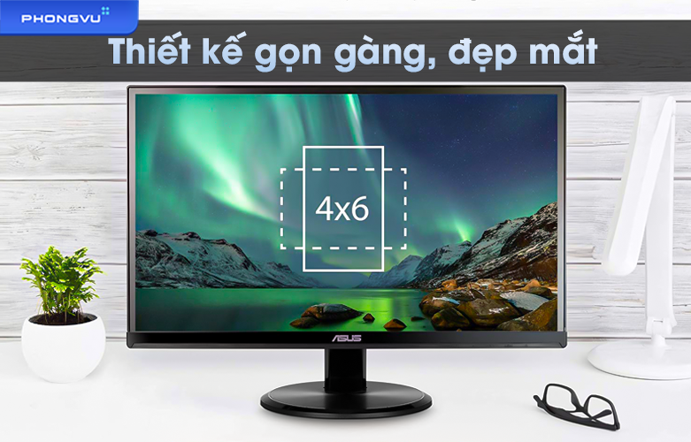 Màn hình LCD Asus 21.5 inch VA229HR | Thiết kế gọn gàng