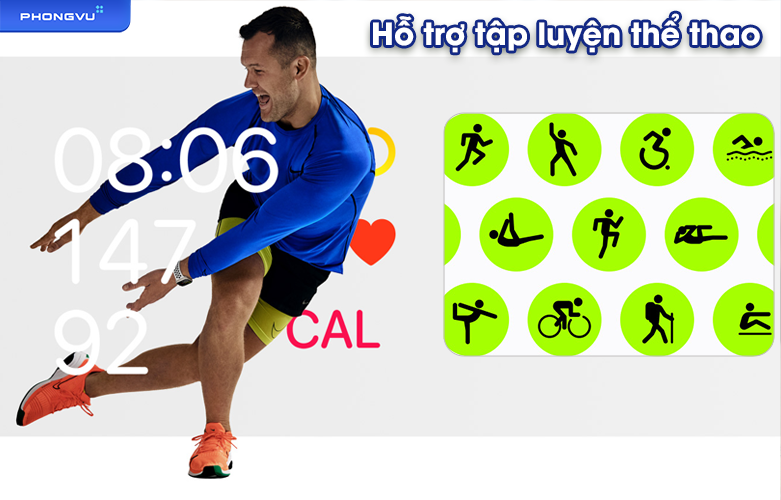 Apple Watch Series 8 GPS Cellular 41mm Regular | Hỗ trợ tập luyện thể thao