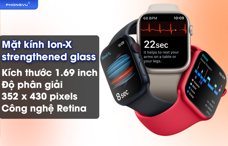 Apple Watch Series 8 GPS Cellular 41mm Regular | Mặt kính