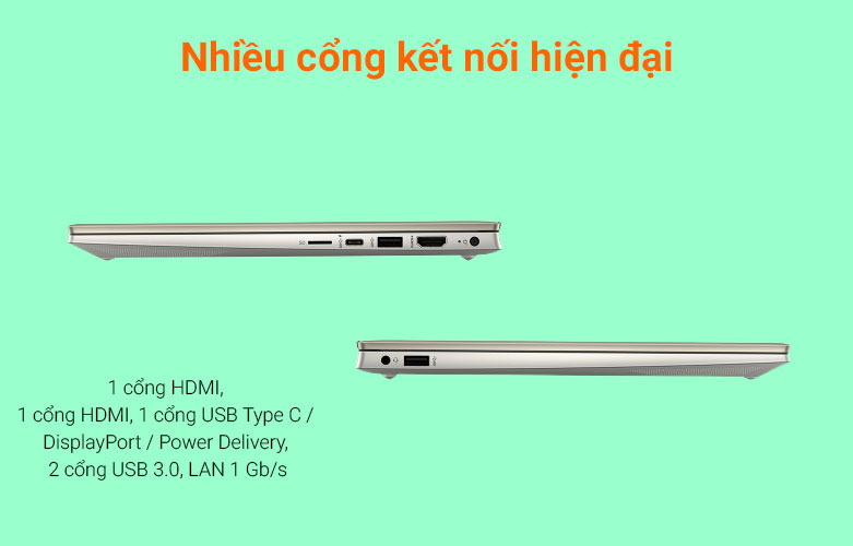 Laptop HP Pavilion 14-dv0514TU (46L83PA) |   Đa dạng cổng kết nối