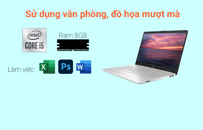 Laptop HP 15s-du3592TU (63P88PA) | Hiệu năng mạnh mẽ