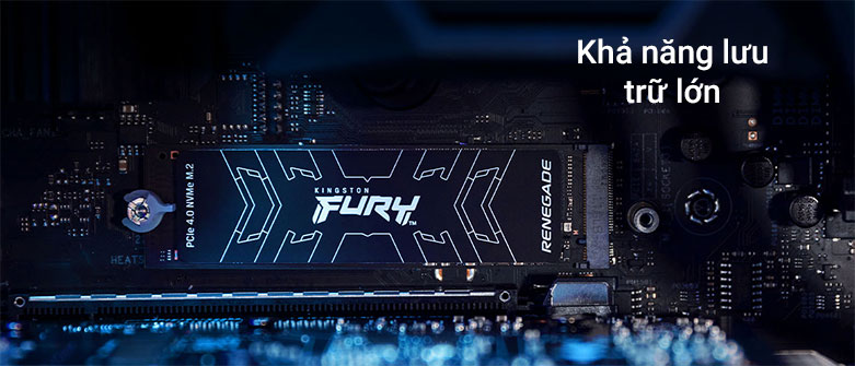 Ổ cứng SSD Kingston FURY Renegade 2TB M.2 2280 NVMe PCIe Gen4| Khả năng lưu trữ lớn