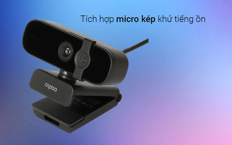 Webcam Rapoo XW2K| Tích hợp khử tiếng ồn