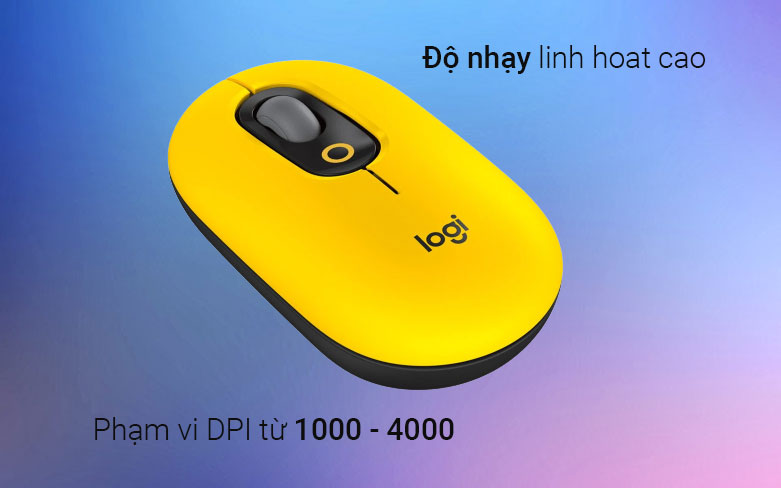 Chuột không dây Logitech POP| Độ nhạy linh hoạt cao