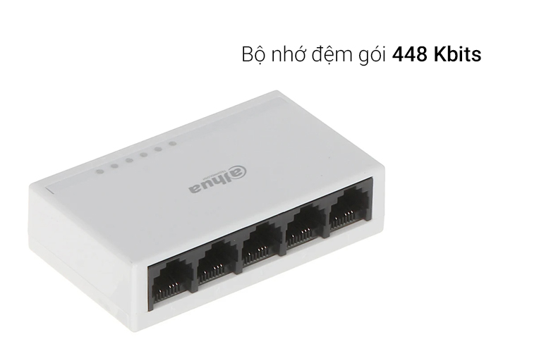 Switch 5 Port Dahua (DH-PFS3005-5ET-L) | bộ nhớ đệm băng thông cao