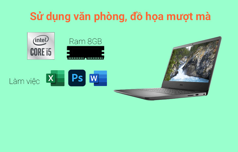 Laptop Dell Vostro 14 3400 (YX51W5) | Hiệu năng mạnh mẽ