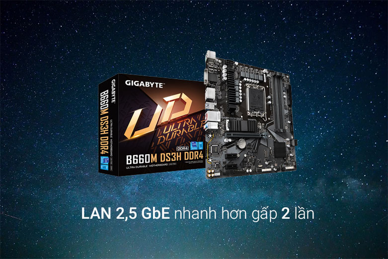 Mainboard GIGABYTE B660M DS3H DDR4| Nhanh hơn gấp 2 lần