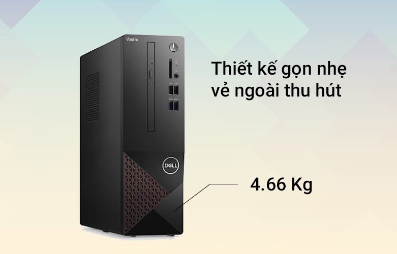 Máy tính để bàn PC Dell Vostro 3681 STI38400W-4G-1T | Thiết kế gọn nhẹ