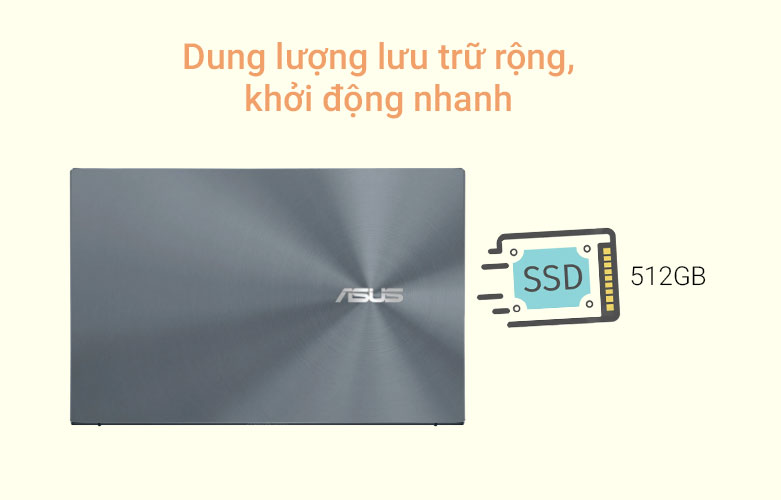 Laptop ASUS ZenBook UX325EA-KG658W| Dung lượng lưu trữ rộn