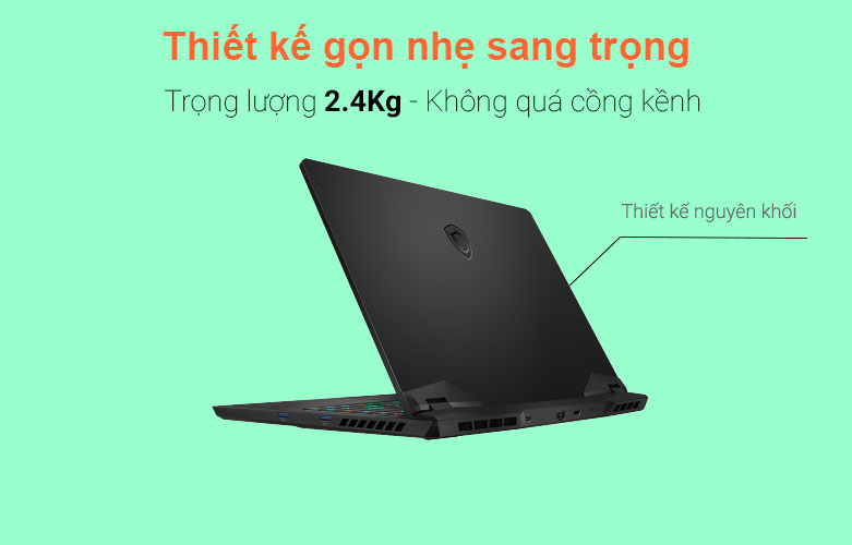 Laptop MSI GP66 Leopard 11UE-643VN | Thiết kế gọn nhẹ sang trọng