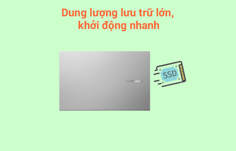 Máy tính xách tay/ Laptop Asus A415EA-EB1750W (i3-1125G4) (Bạc) | bộ nhớ 256GB