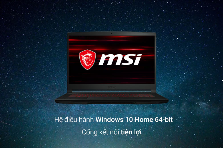 Máy tính xách tay/ Laptop MSI GF63 Thin 11UC-441VN (i7-11800H) (Đen) | Hệ điều hành Windows 10 Home