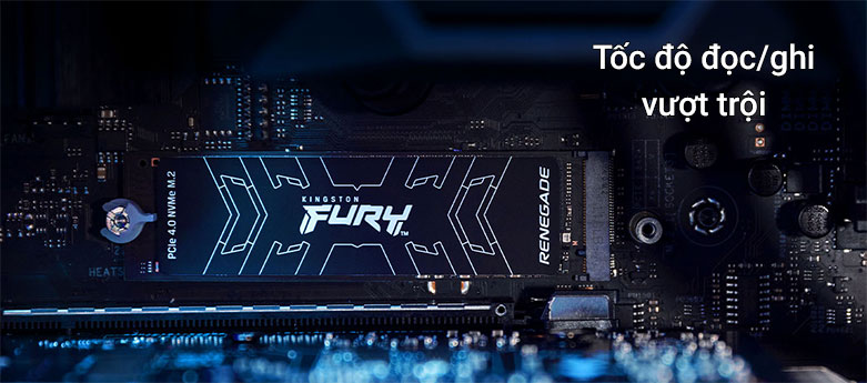 Ổ cứng 1TB M.2 2280 NVMe PCIe SSD Kingston FURY Renegade Gen4| tốc độ đọc ghi vượt trội