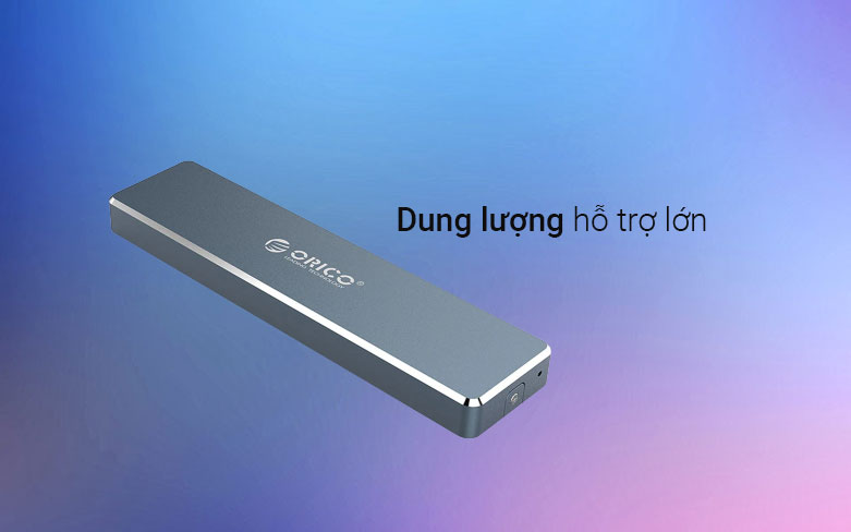 Hộp ổ cứng SSD M.2 Sata Type C ORICO PVM2F-C3-GY | Dung lượng lưu trữ lớn