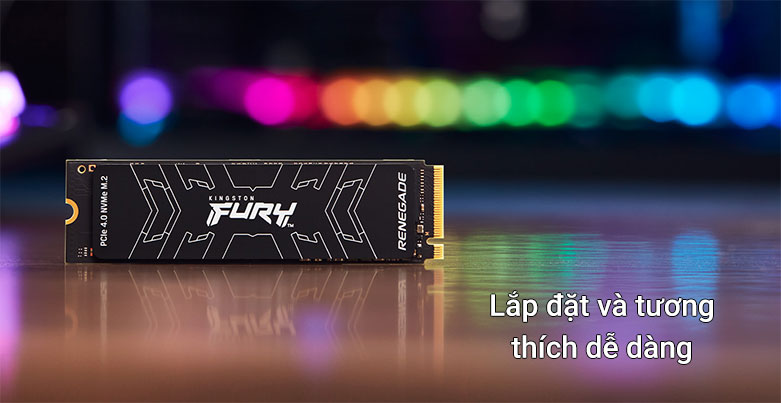 Ổ cứng 1TB M.2 2280 NVMe PCIe SSD Kingston FURY Renegade Gen4| Lắp đặt và tương thích dễ dàng