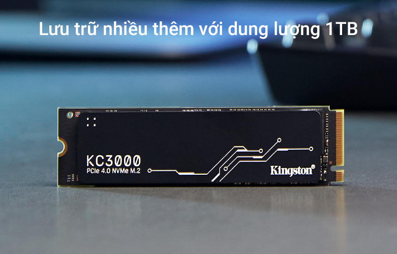 Ổ cứng Kingston KC3000 1TB SSD M.2 2280 NVMe PCIe Gen4| Lưu rữ nhiều thêm với dung lượng 1TB