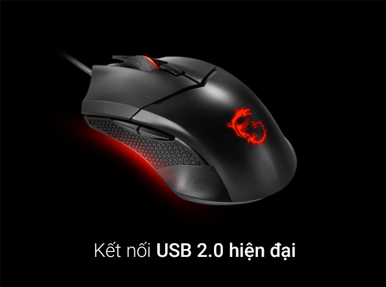 Chuột gaming MSI Clutch GM08 (Đen) | Kết nối hiện đại