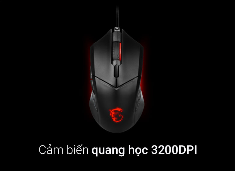 Chuột gaming MSI Clutch GM08 (Đen) | Cảm biến quang hpocj