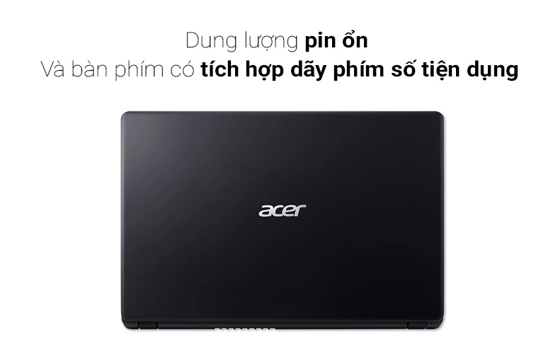 Laptop ACER Aspire 3 A315-56-38B1 (NX.HS5SV.00G) | Dung lượng pin ổn định