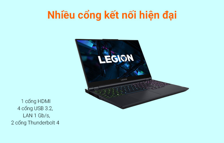 Laptop Lenovo Legion 5 15ITH6H-82JH002VVN | Đa dạng cổng kết nối