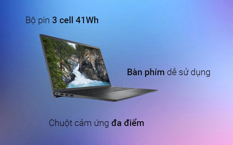 Laptop Dell Vostro 15 3510 (i5-1135G7) (Đen) | Bộ pin 3 cell 41Wh