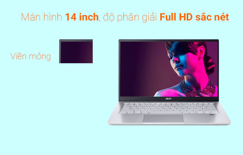 Laptop Acer Swift 3 SF314-43-R52K  | Màn hình 14" FHD