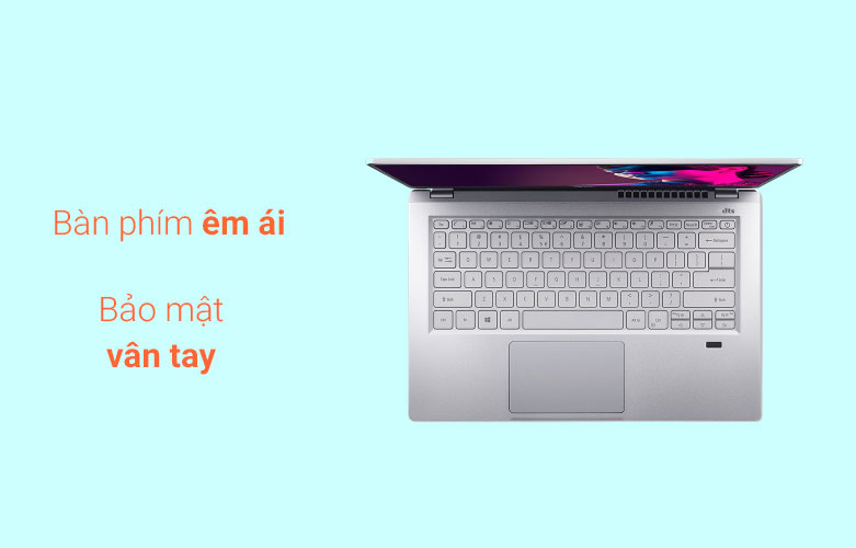 Laptop Acer Swift 3 SF314-43-R52K  | Bàn phím êm ái