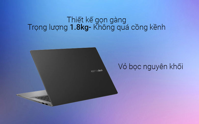 Laptop Asus S533EA-BN462W (i5-1135G7) (Đen)| Thiết kế gọn gàng