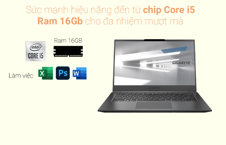 Laptop Gigabyte U4 UD (50S1823SO) |  Hiệu năng mạnh mẽ