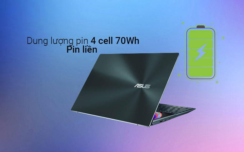 Laptop Asus UX482EA-KA397W sử dụng viên pin 4 cell 70Wh