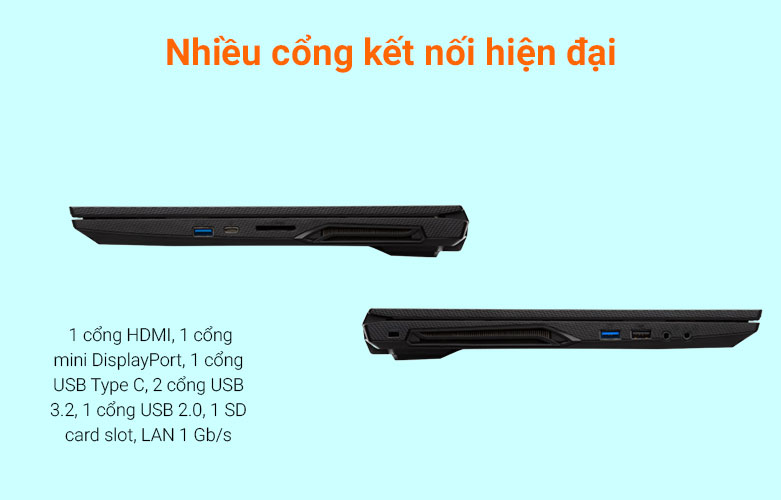 Laptop Gigabyte G5 MD-51S1123SO | Đa dạng cổng kết nối