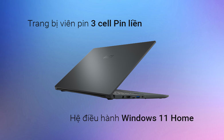 Laptop MSI Modern 15 A5M-235VN| Trang bị pin 3 cell
