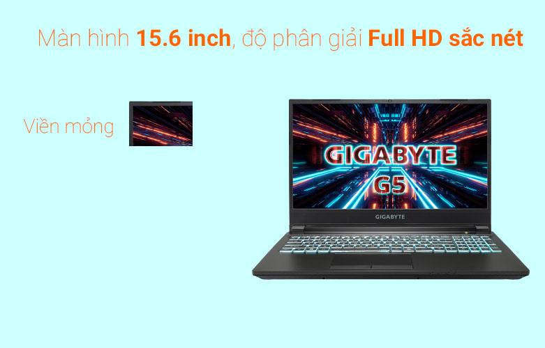 Laptop Gigabyte G5 MD-51S1123SO | Màn hình 15.6 inch