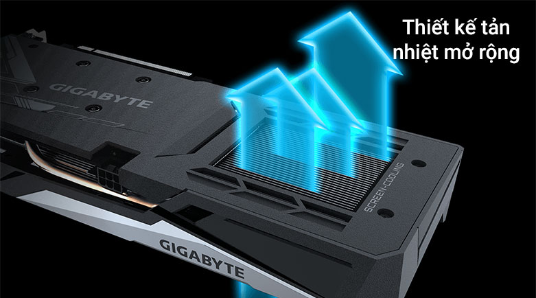 VGA Gigabyte Radeon RX 6500 XT GAMING OC 4GB GDDR6| Thiết kế tản nhiệt mở rộng 