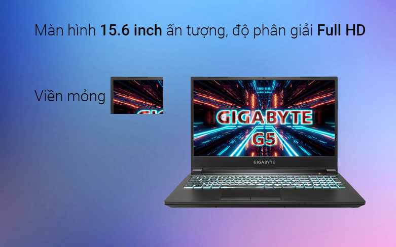 Laptop Gigabyte G5 GD-51S1123SO | Màn hình ấn tượng