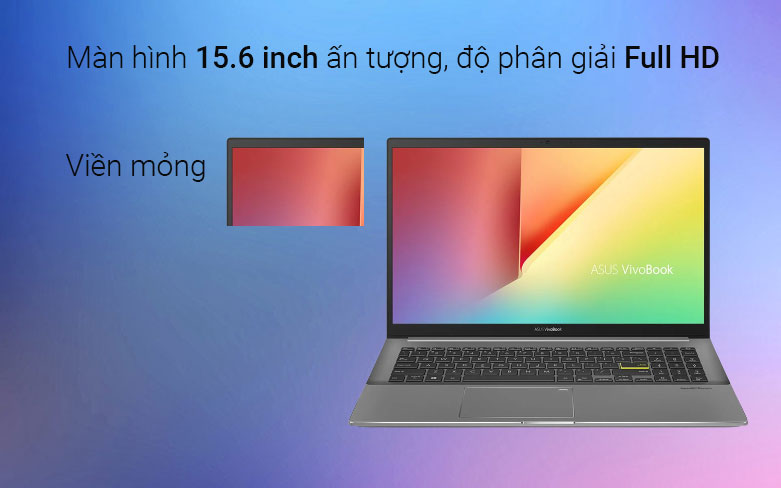 Laptop Asus S533EA-BN462W (i5-1135G7) (Đen)| Màn hình ấn tượng 