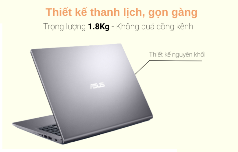 Laptop Asus Vivobook X515EA-BQ2351W | Thiết kế gọn gàng