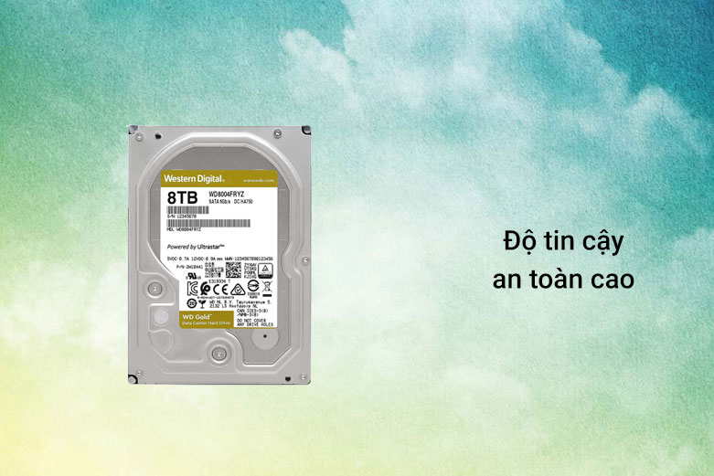 Ổ cứng HDD Desktop WD Gold 8TB 3.5" Sata 3 (WD8004FRYZ) | Độ tịn cây an toàn