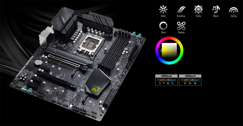 Mainboard ASRock Z690 PG RIPTIDE| Hệ thống RGB ấn tượng 