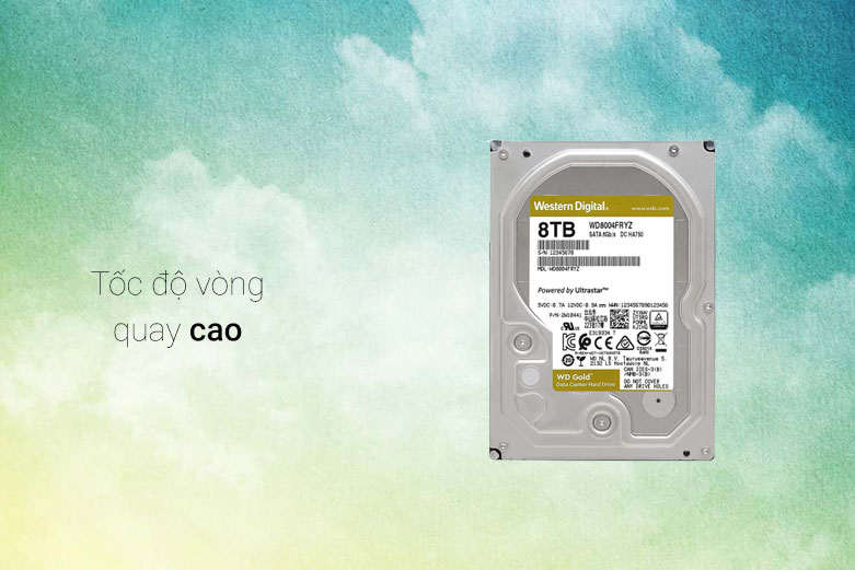 Ổ cứng HDD Desktop WD Gold 8TB 3.5" Sata 3 (WD8004FRYZ) | Tốc độ nhanh