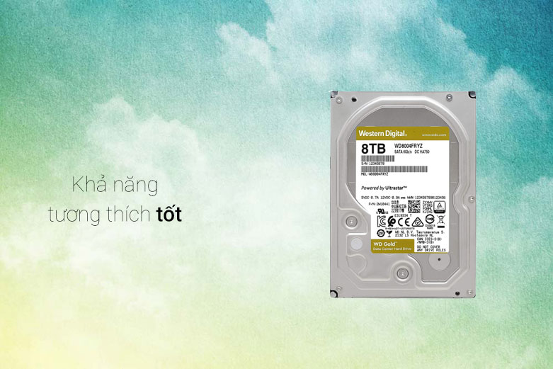 Ổ cứng HDD Desktop WD Gold 8TB 3.5" Sata 3 (WD8004FRYZ) | Khả năng tương thích cao