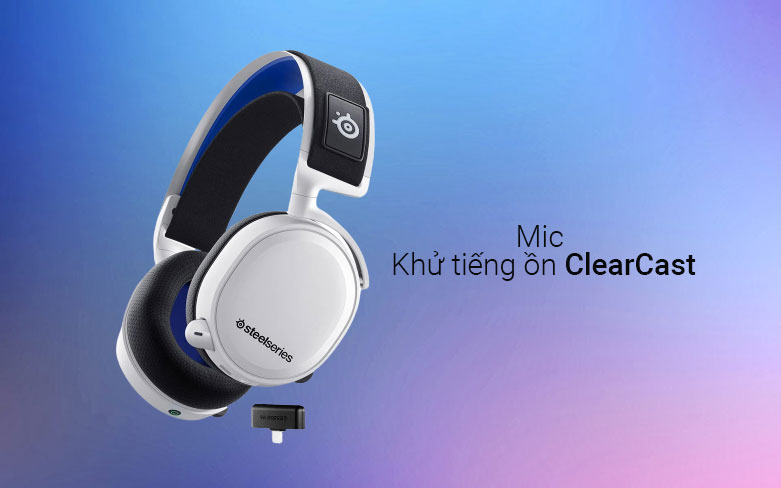 Tai nghe không dây SteelSeriest Arctis 7P+ (Trắng)|| Mic khuẻ tiếng ồn
