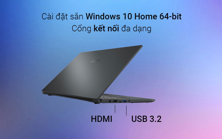 Laptop MSI Modern 15 A11M-1024VN | Đa dạng cổng kết nối