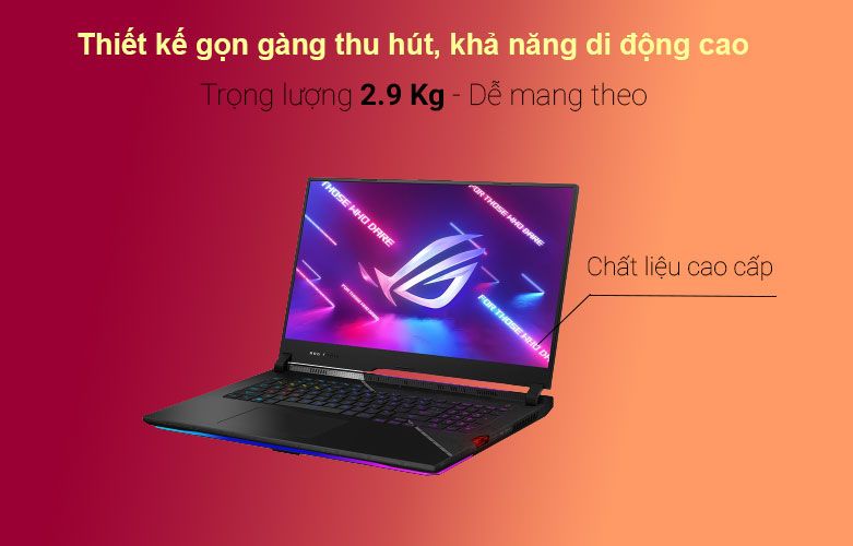 Laptop Asus ROG Strix Scar G733ZX-LL016W | Thiết kế gọn gàng